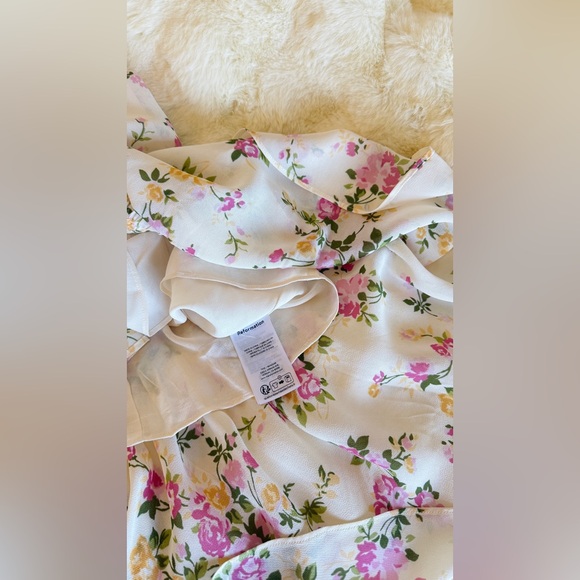 Reformation Floral Midi Dress - White and Pink - Picture 13 of 16